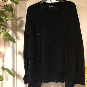 american apparel black knit cardigan